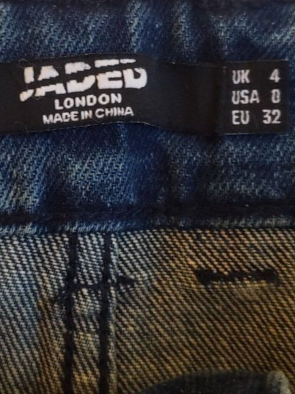 NWT Jaded London - Women - Extreme Distressed Mini Skirt - Blue - Size 0 - Picture 7 of 8